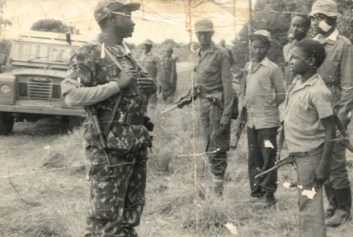 Museveni and his kagogo (little) soldiers