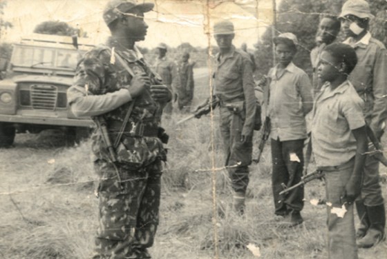 Museveni and his kagogo (little) soldiers